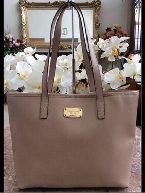 Michael Kors Taupe Saffiano Leather Tote
